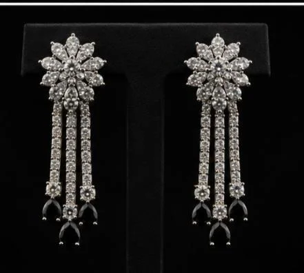 AMERICAN DIAMOND NECKLACE SET - Adjustable, Black