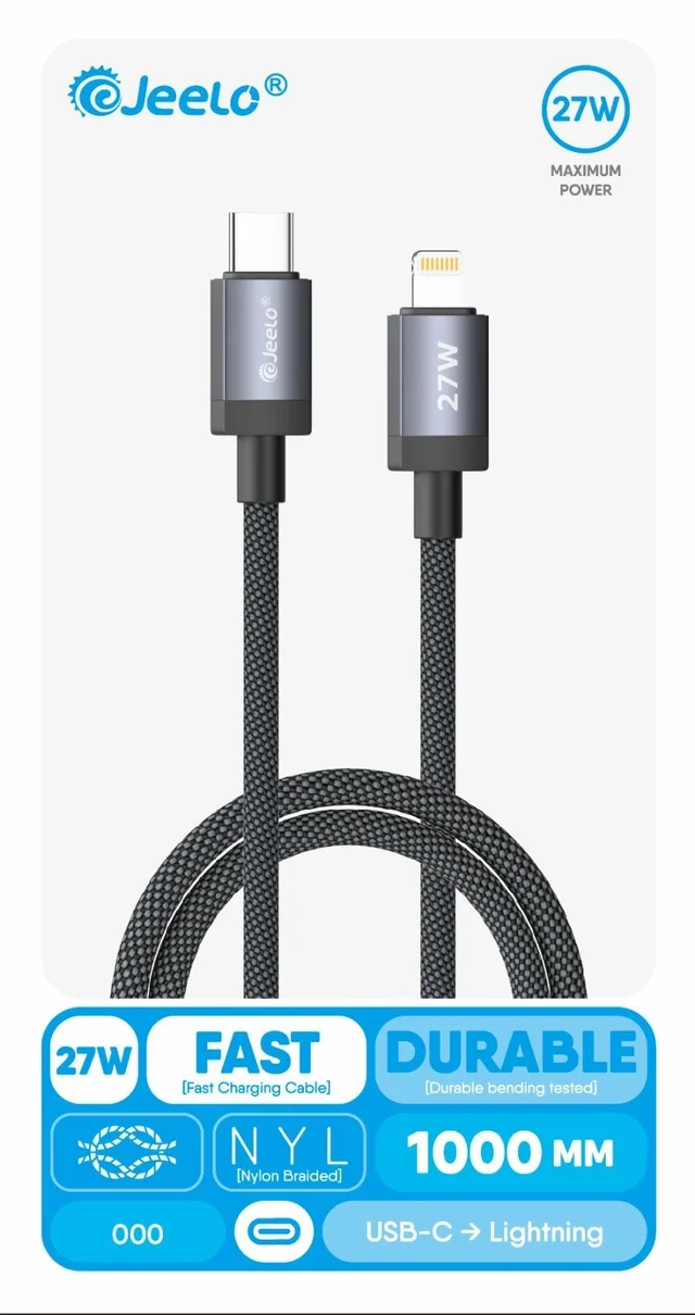 Jeelo 27W Type C to Lighting Cable