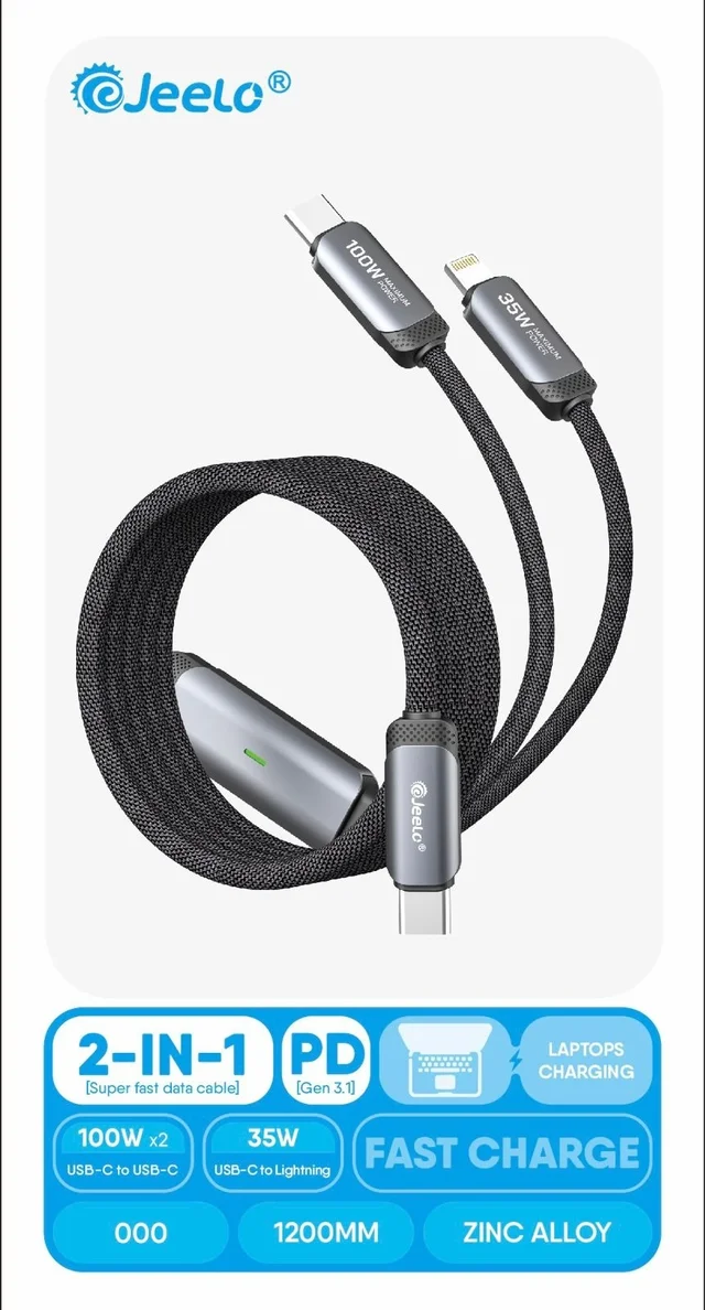 Jeelo 2-IN-1 Data Cable