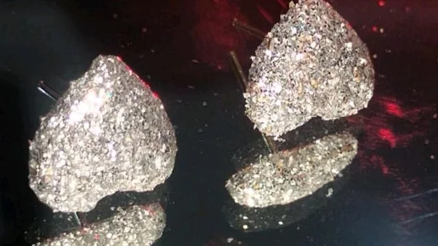 Golden And Silver Glitter Earring 
