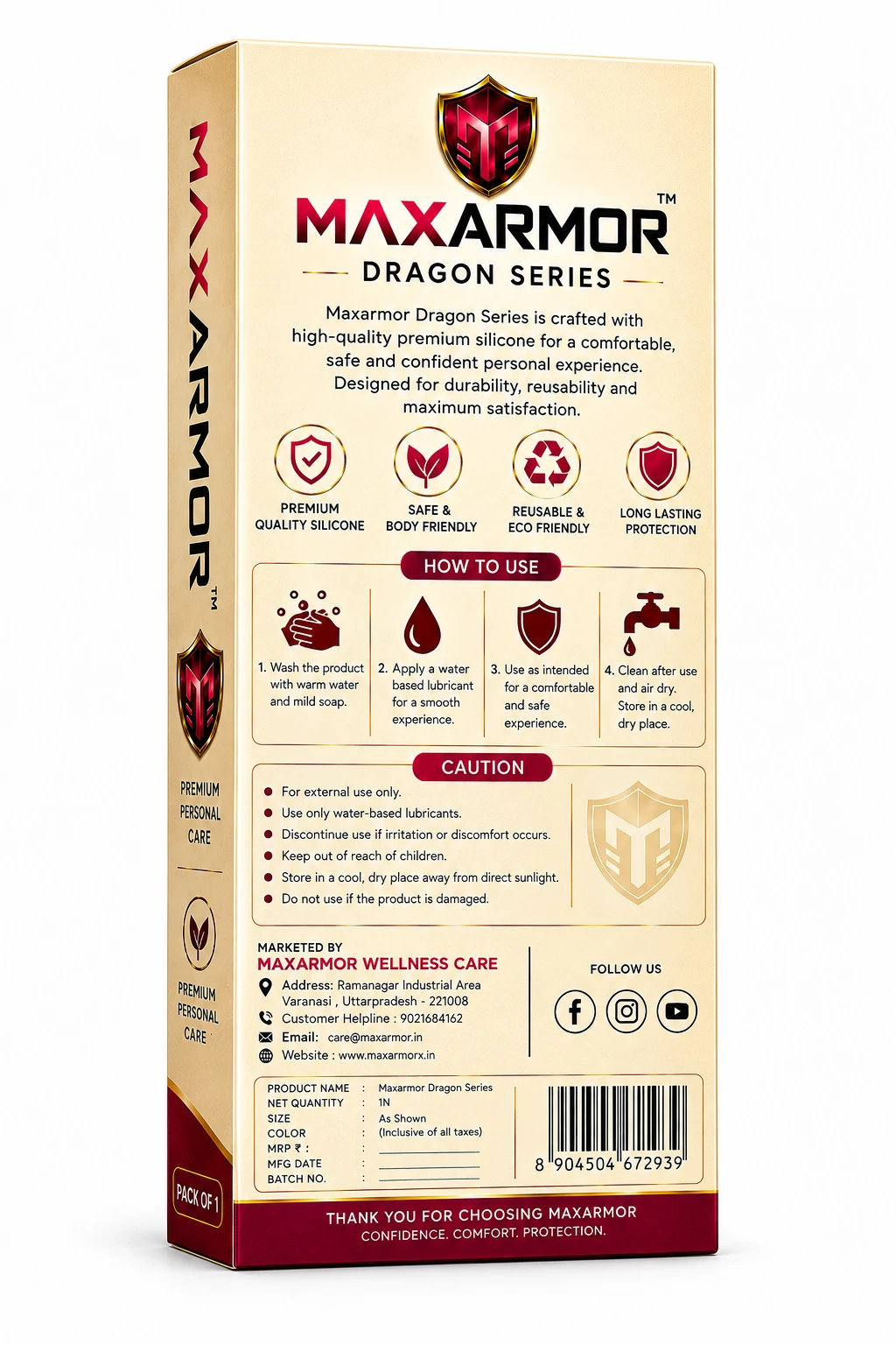 Imbtameez Dragon Series Silicone Condom - 7 Inch Pack of 1 - Image 7