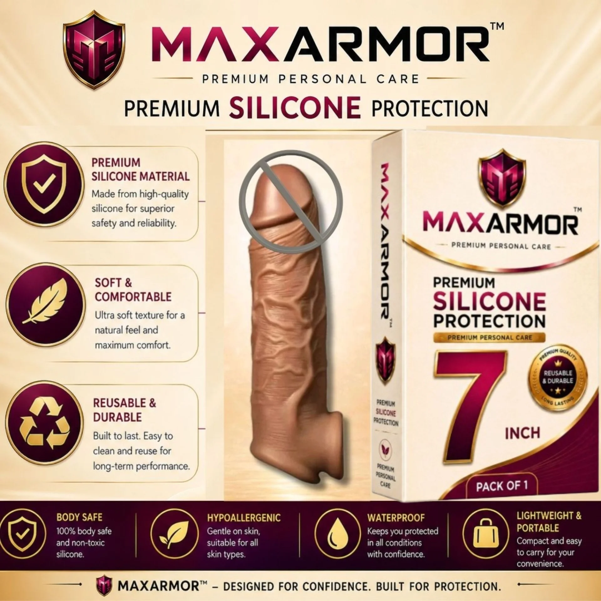 Imbtameez Dragon Series Silicone Condom - 7 Inch Pack of 1 - Image 4