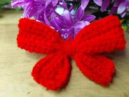6 Piece: Multicolour Crochet Cozy Bow Hair Clip Handmade