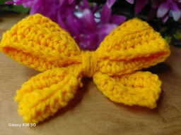 6 Piece: Multicolour Crochet Cozy Bow Hair Clip Handmade