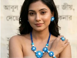 Handmade Pendant Necklace & Earrings Set 1