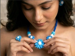 Handmade Pendant Necklace & Earrings Set 1