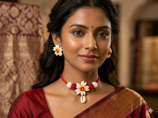 Handmade Pendant Necklace & Earrings Set 1