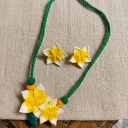 Handmade Pendant Necklace And Earrings Set 1