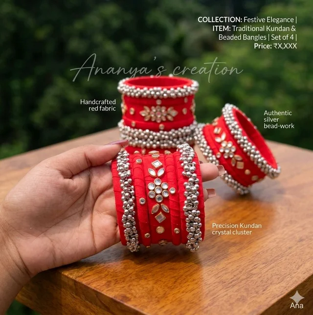 Handmade Red Bangles