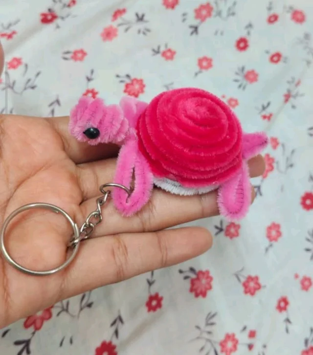 Handmade Red Turtle Keychains