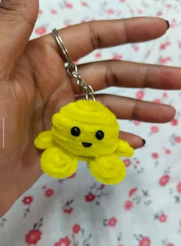 Handmade Yellow Octopus Keychains