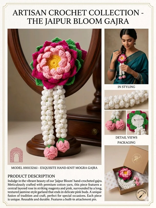 Hand Crocheted Gajra