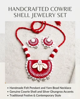 Handmade Cowrie Shell Jewellery Set