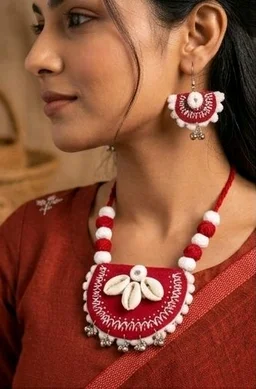 Handmade Cowrie Shell Jewellery Set
