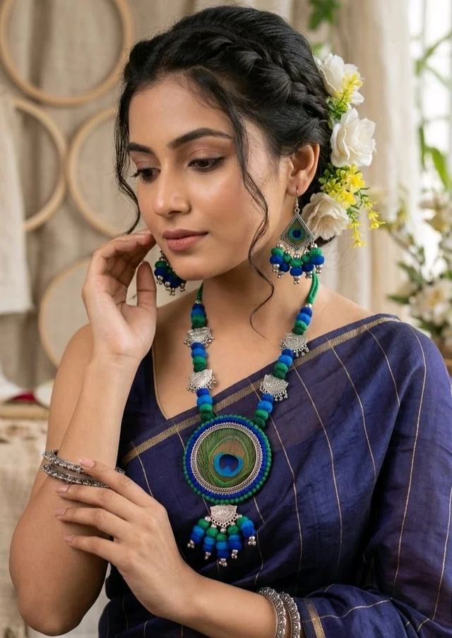 Krishna Inspired Handmade Jewellery Set