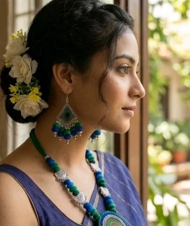 Krishna Inspired Handmade Jewellery Set