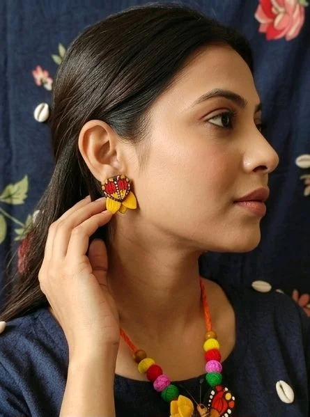 Flora And Fauna Terracotta Jewellery Set