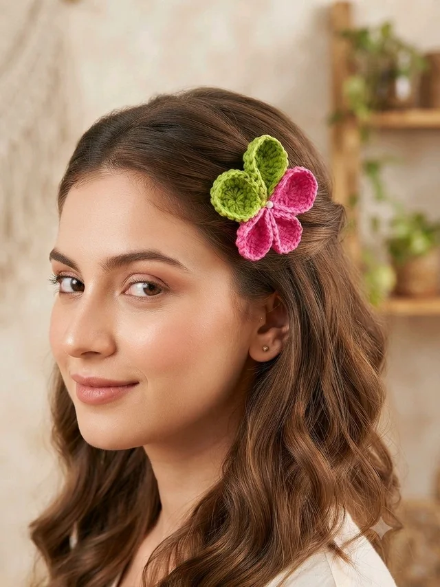 SenCrafts Hand Crocheted Hair Clip