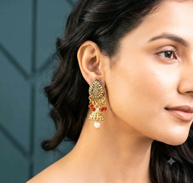 Golden Anti Turnish Earrings