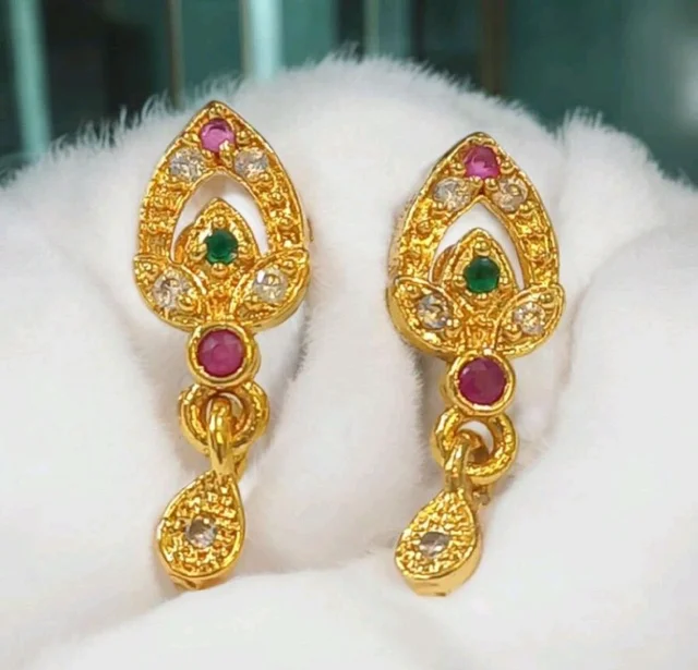 Golden Anti Turnished Earrings Set