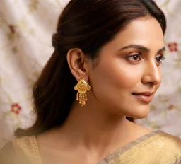 Golden Anti Turnished Earrings Set