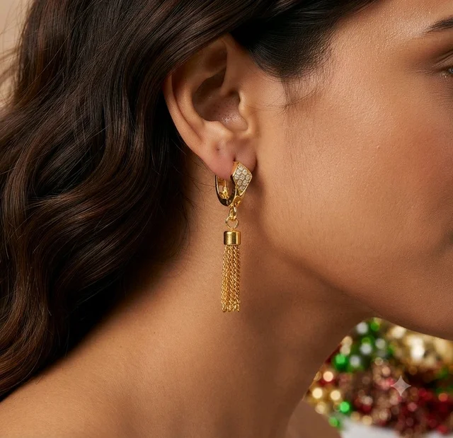Golden Anti Turnished Earrings Set
