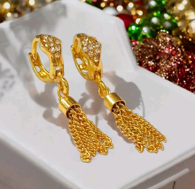 Golden Anti Turnished Earrings Set