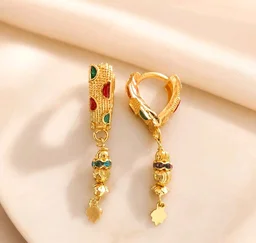 Golden Anti Turnished Earrings Set