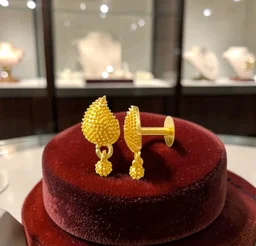 Golden Anti Turnished Earrings Set