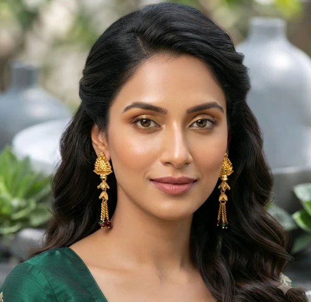 Golden Anti Turnished Earrings Set