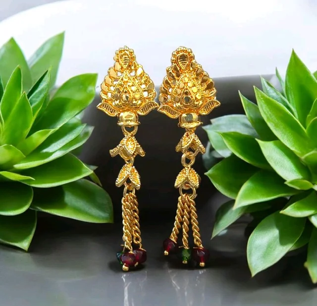 Golden Anti Turnished Earrings Set