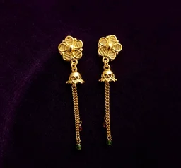 Golden Anti Turnished Earrings Set