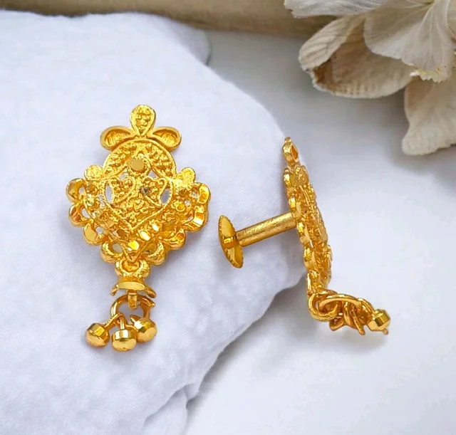 Golden Anti Turnished Earrings Set
