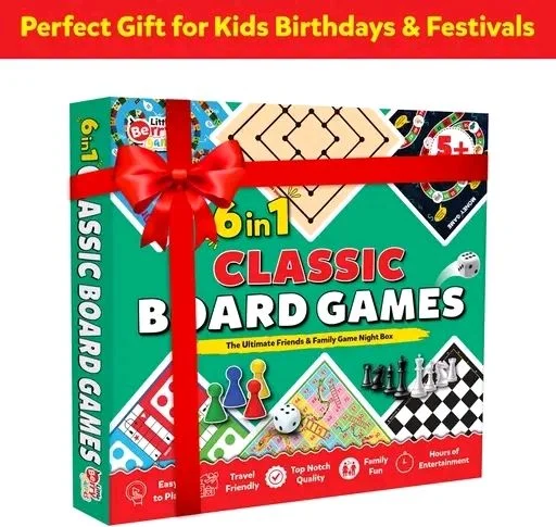 6 in 1 Classic Board Games 