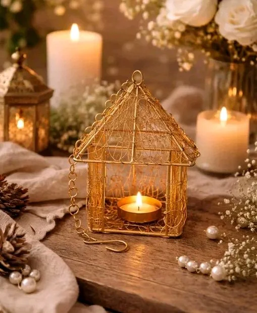Hut Shape Tea Light Holder 