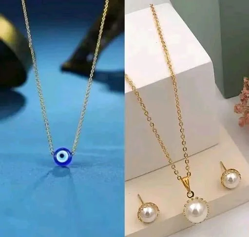  Pearls Pedent Set  Nazar Pedent Free