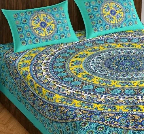 Cotton Jaipuri Double Bed Sheet 