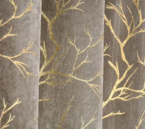 velvet foil curtain. Material of curtain  1 P