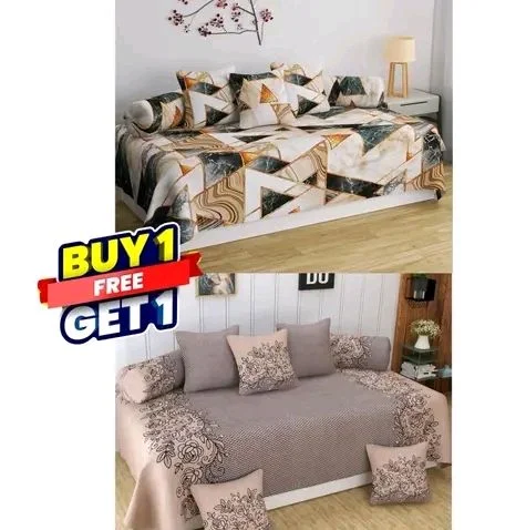 Cotton Divan Set Buy1get get 1free