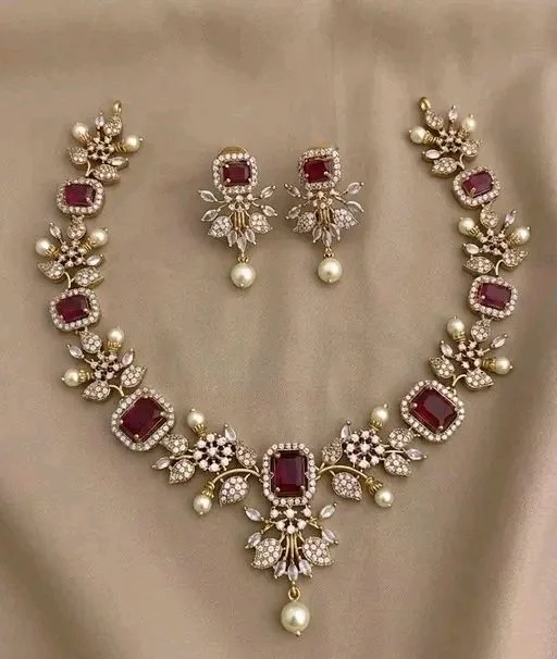 Ruby Rajwada Necklace Set