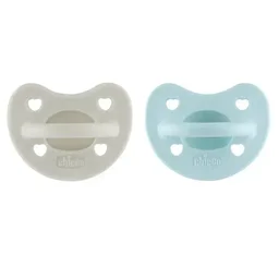 CHICCO SOOTHER PH.SOFT LUXE SIL 6-16 2PCS G/G