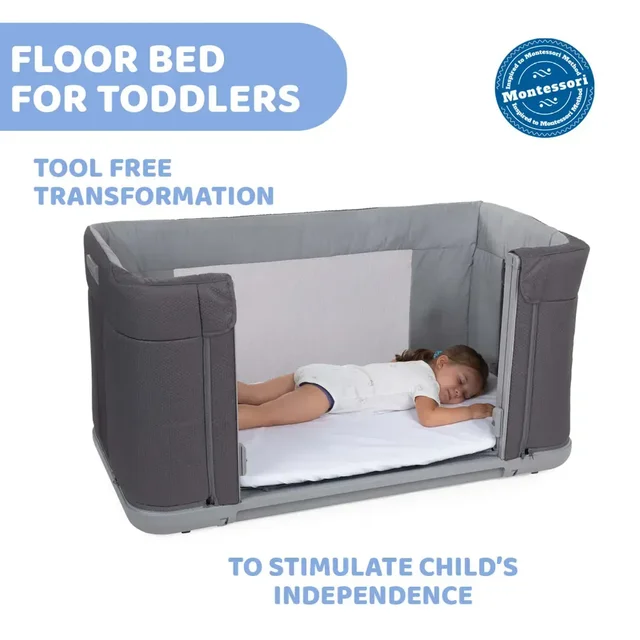 CHICCO NEXT2ME FOREVER COSLEEPING COT MOON GREY