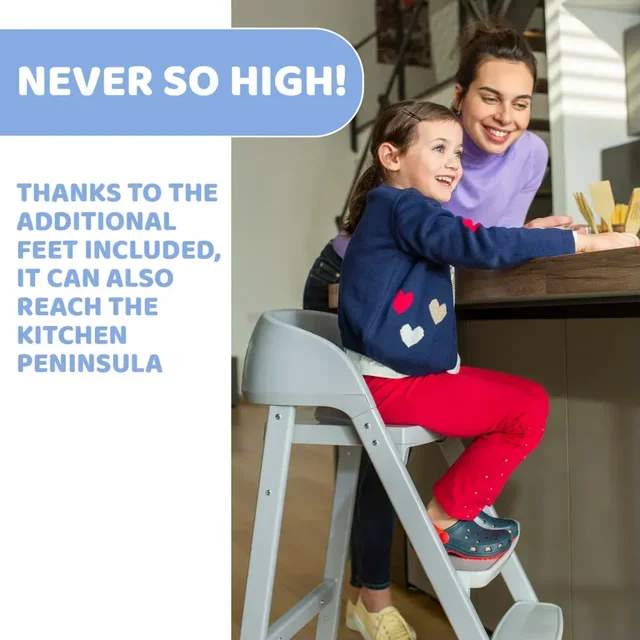 CHICCO CRESCENDO UP HIGHCHAIR TURIN GREY RE_LUX