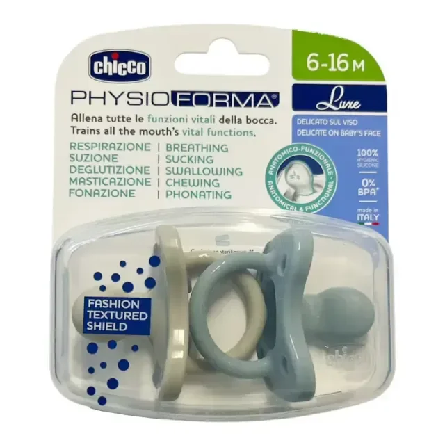 CHICCO SOOTHER PH.SOFT LUXE SIL 6-16 2PCS G/G