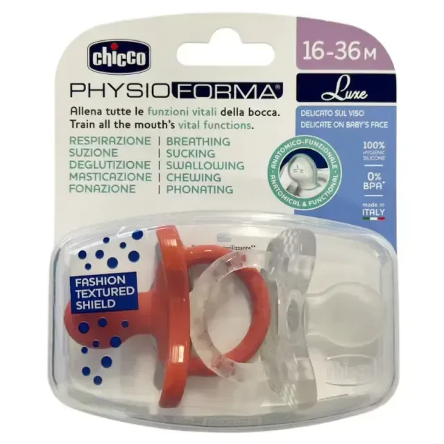 CHICCO SOOTHER PHYSIOFORMA LUXE 16-36 2PCS OR-T