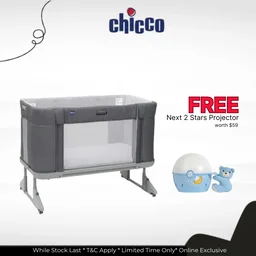CHICCO NEXT2ME FOREVER COSLEEPING COT MOON GREY