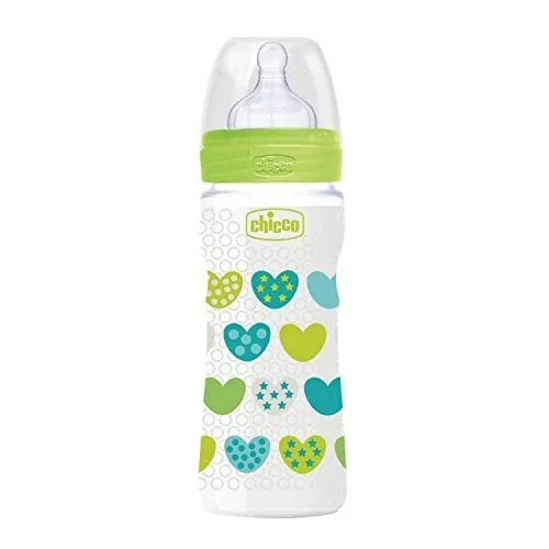 CHICCO WB FEEDING BOTTLE 250ML (2M+) NEW GREEN