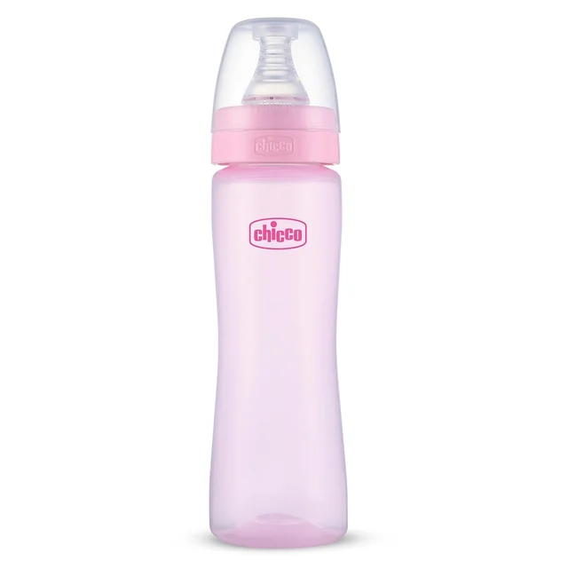 CHICCO BOTTLE FEED EASY 250ML PINK MEDIUM 2M+