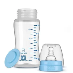CHICCO BOTTLE FEED EASY 125ML BLUE SLOW 0M+