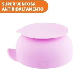 CHICCO SILICONE SUCTION BOWL PINK 6M+